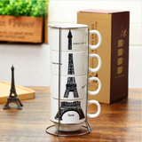 Eiffel Tower Coffee Mugs (4 Pcs) - waseeh.com