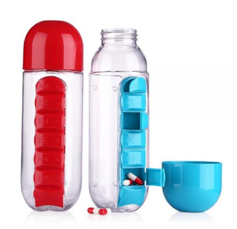 Pill &amp; Vitamin Organizer Water Bottle - waseeh.com