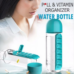 Pill & Vitamin Organizer Water Bottle - waseeh.com