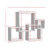 Espresso Square Living Lounge Bedroom Floating Shelve Decor - waseeh.com