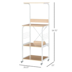 Wallen Baker's Kitchen Organizer Trolley Decor Rack - waseeh.com