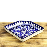 Pentagon Tray-Blue pottery - waseeh.com