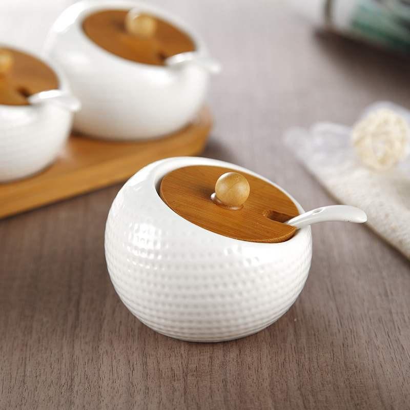 Ceramic Home Office Tea Coffee Sugar Storage Jars - waseeh.com
