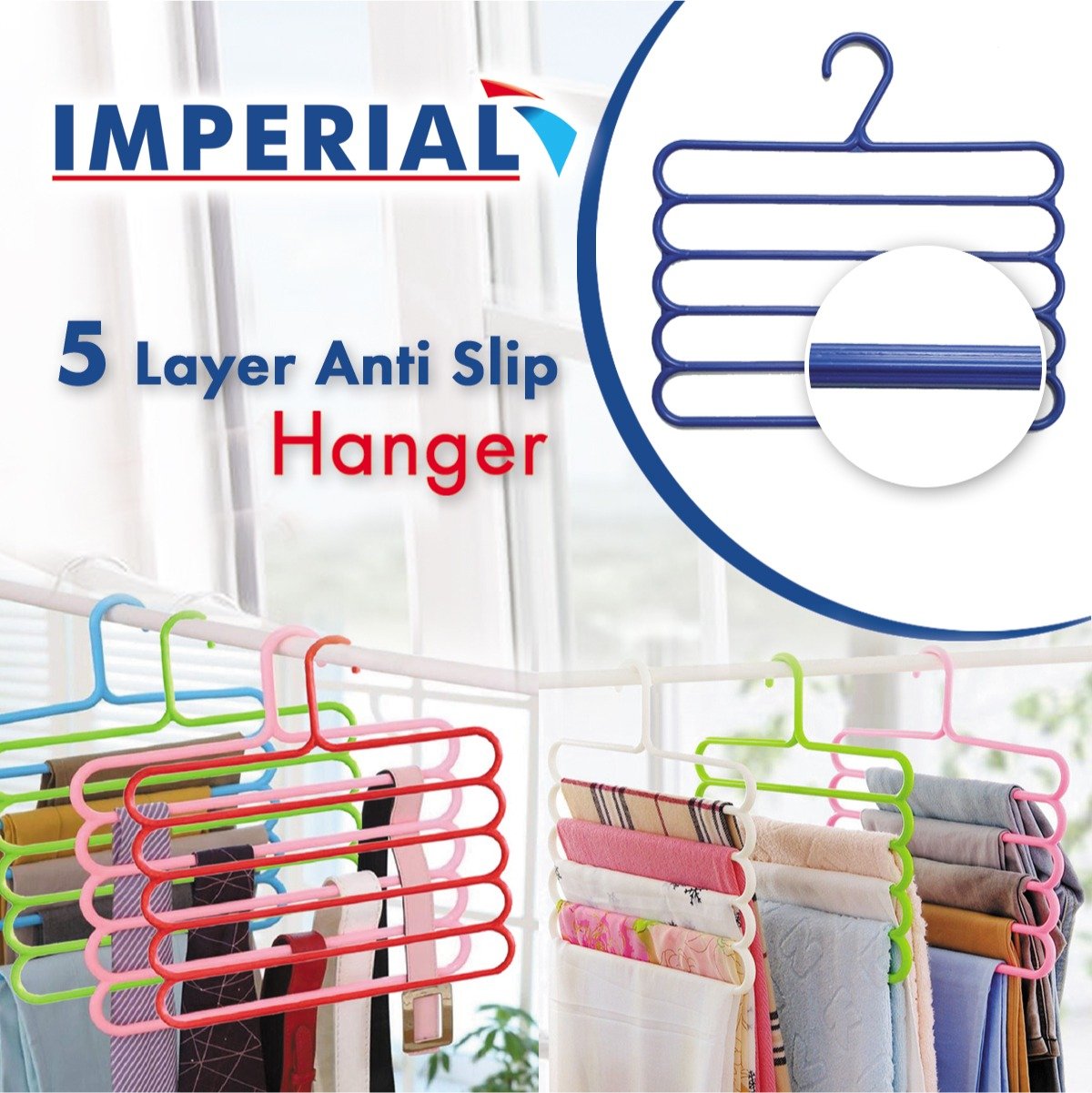 Non-Slip 5 Layers Hanger (pack of 4) - waseeh.com