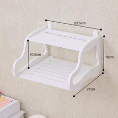 Double Layer Wall Mounted Lounge Living Room Floating Shelve Stand - waseeh.com