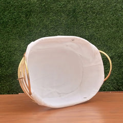 Golden Metal Bread Basket - waseeh.com