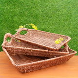 Rectangular Braided Baskets - waseeh.com