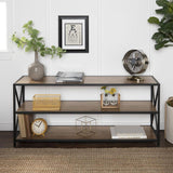 Carbon X-Frame Bookcase Console Organizer Rack Table
