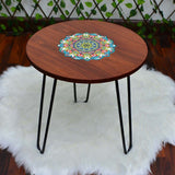 Asiatic Orchid Hairpin Leg Coffee Side Table (MDF) - waseeh.com