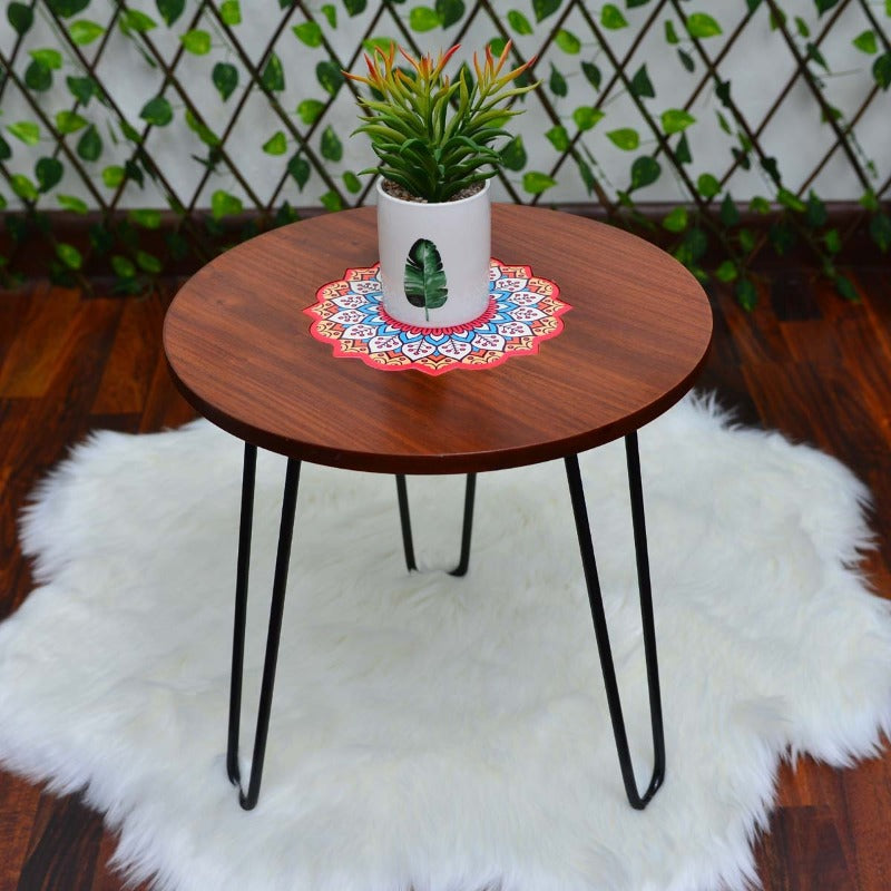 Asiatic Orchid Hairpin Leg Coffee Side Table (MDF) - waseeh.com