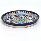 Round Dish-Blue pottery - waseeh.com