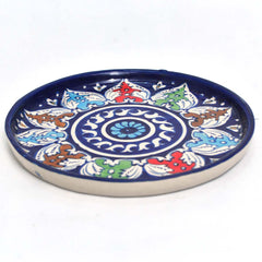 Wall Art Round Dish-Blue pottery - waseeh.com