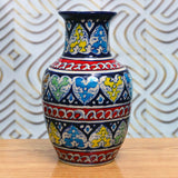 Frozen Ink felicity Vase-Blue pottery - waseeh.com