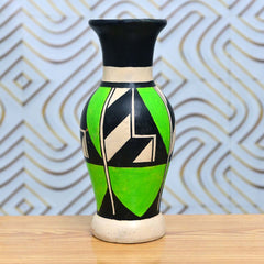 Fine Printed Vase - Intricate - Earthen Pot - waseeh.com
