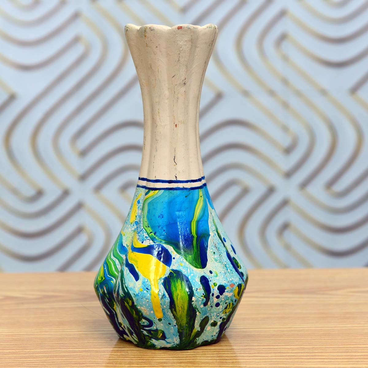 Ocean Vase- Intricate - Earthen Pot - waseeh.com