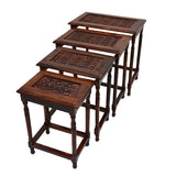 The shrines Nesting Shisham Tables (Set of 4) - waseeh.com