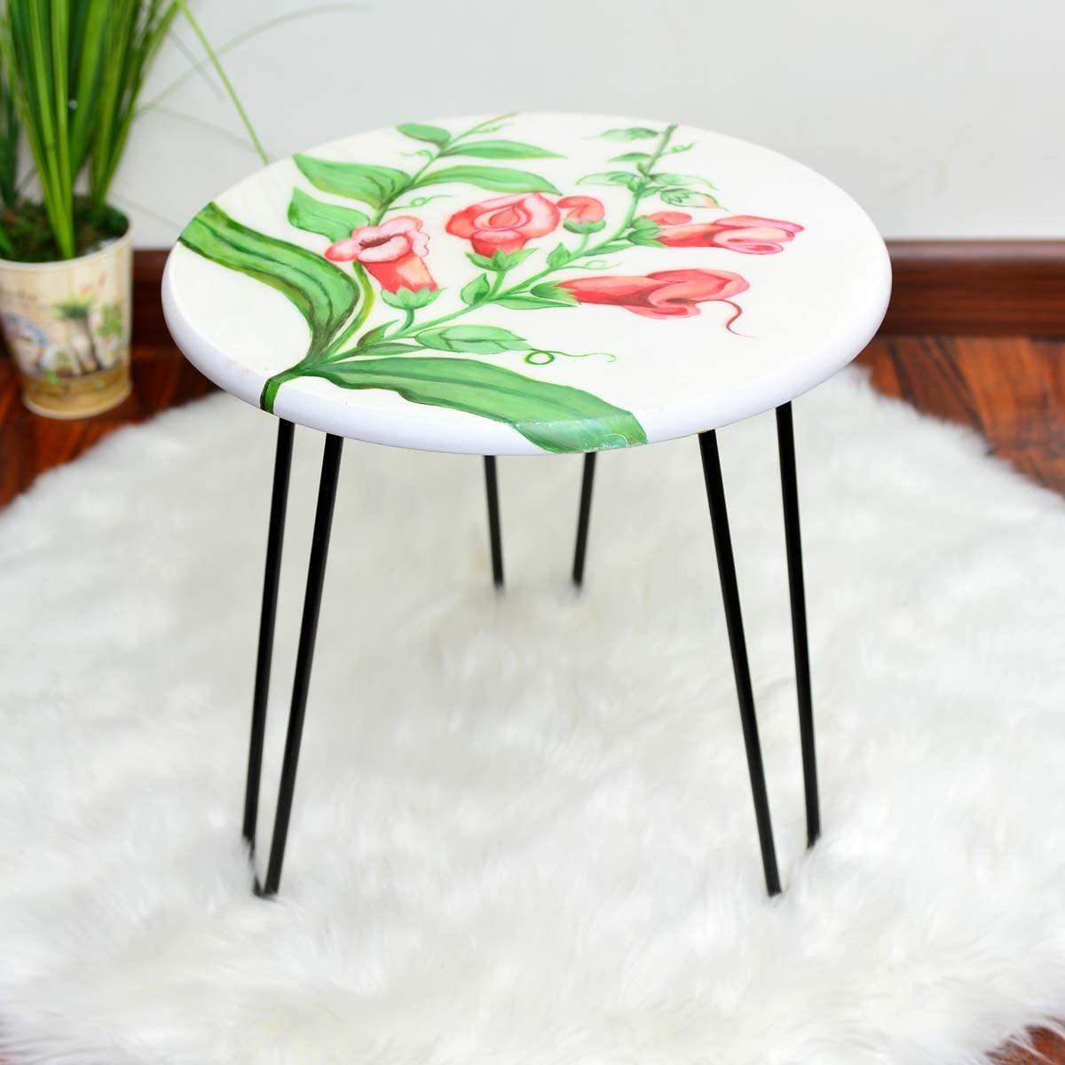 Floret Hairpin Living Lounge Center Side Hairpin Table - waseeh.com