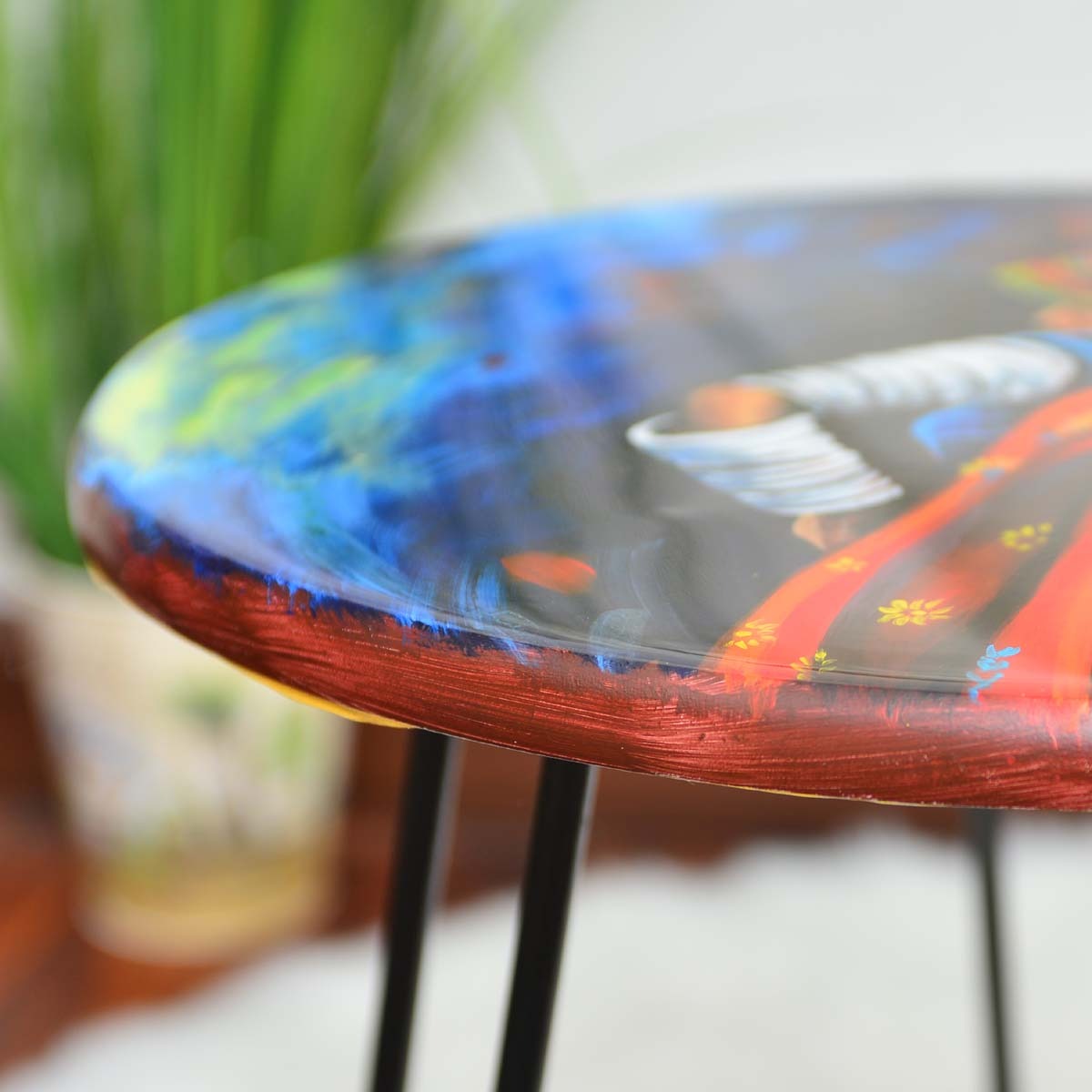 Gypsy Trad Living Lounge Center Side Hairpin Table - waseeh.com