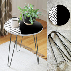Damru Mist Living Coffee Lounge Center Side Hairpin Table - waseeh.com