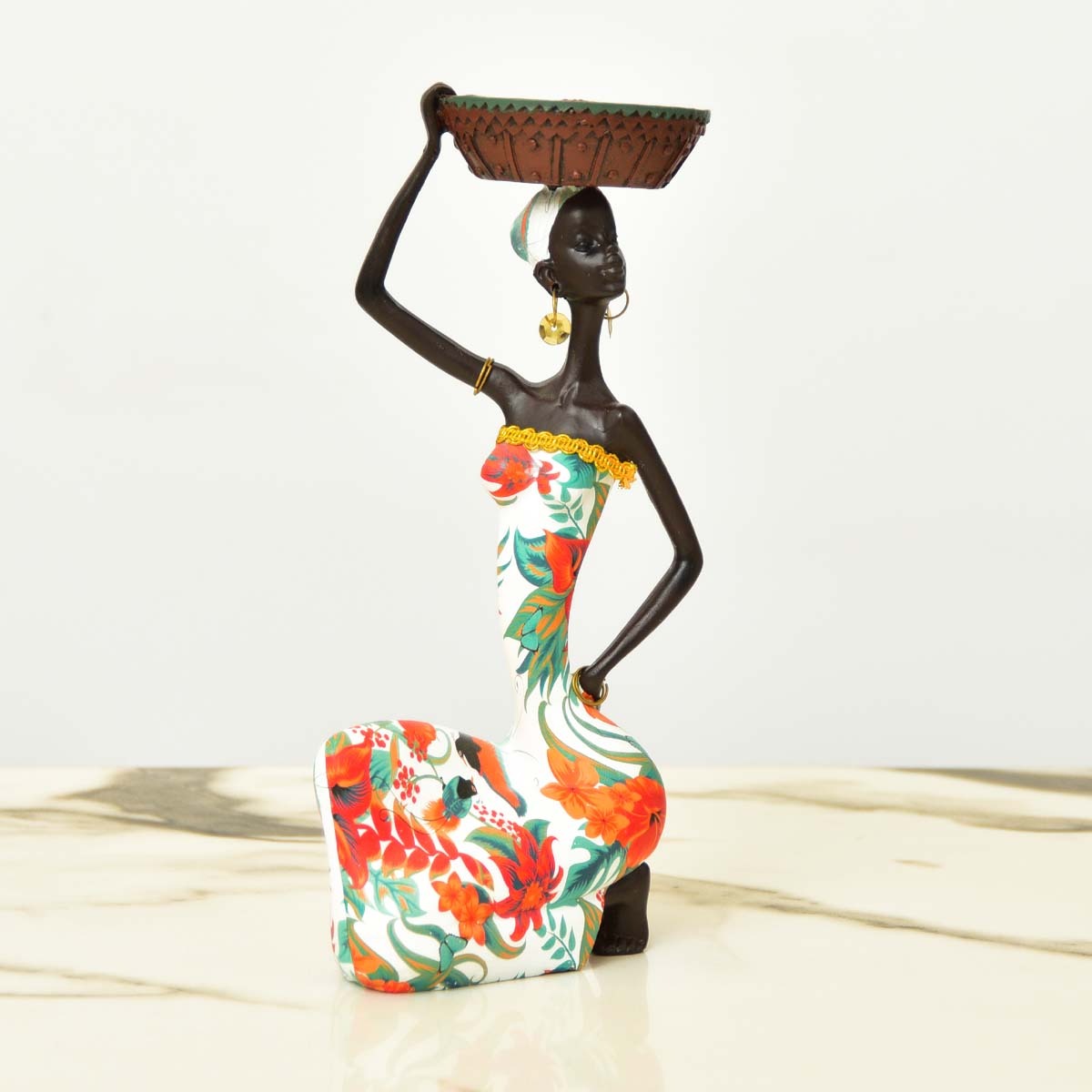 African Sitting Girl Decor - waseeh.com