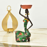 African Sitting Girl Decor - waseeh.com