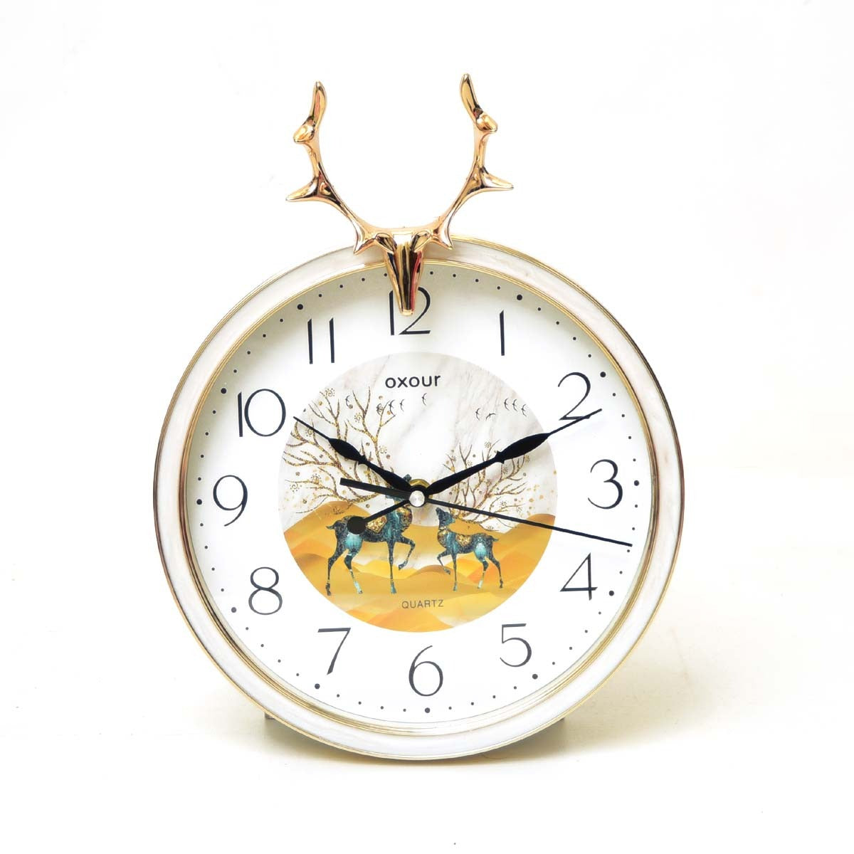 Goldy Deer Clock - waseeh.com