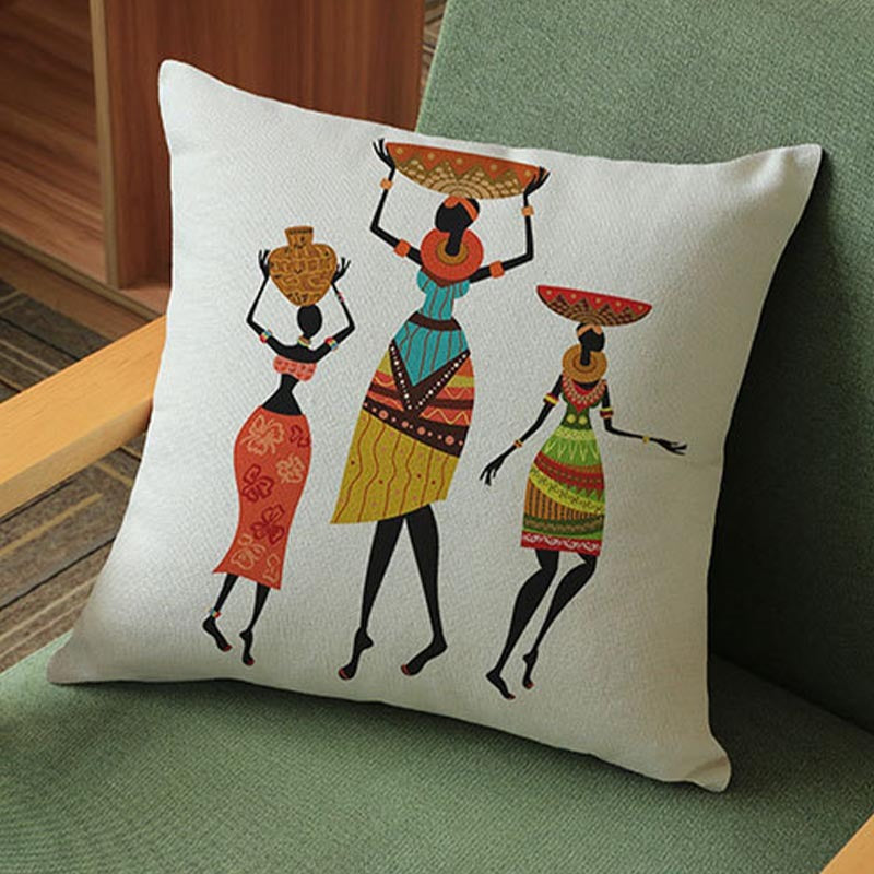 African Lady Cushion Covers (pack of 5) - waseeh.com