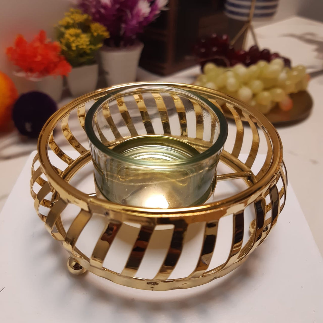 Nuptio Golden Candle Holder - waseeh.com