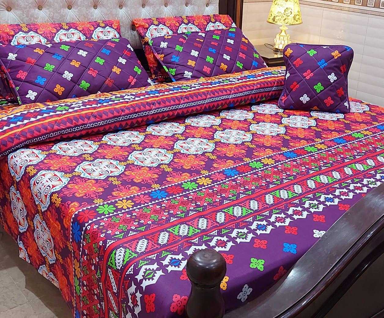 Red Vast Comforter Set 7Pcs - King Size - waseeh.com