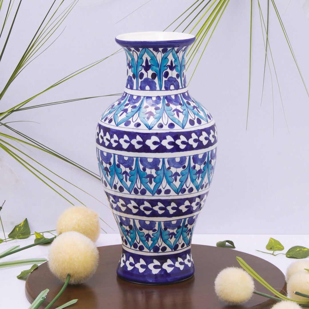 Rest Nest felicity Vase-Blue pottery - waseeh.com