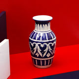 Pristine felicity Vase-Blue pottery - waseeh.com