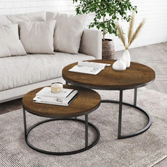 Maywood Nesting Living Loung Drawing Room Centre Tables (Set of 2) - waseeh.com