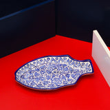 Ceramic Serving Fish Dish-blue pottery - Multani Art - waseeh.com
