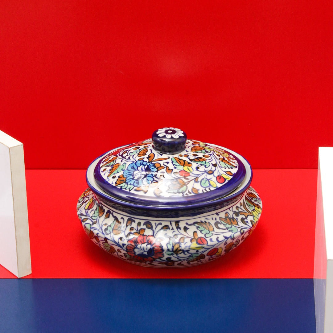 Vintage Multani Handi-Blue pottery - waseeh.com
