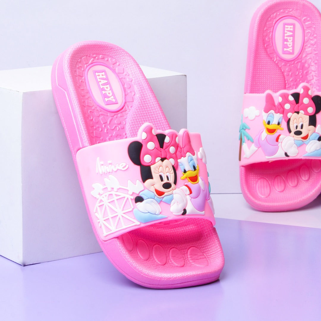 Mickey & Chik Kids Slippers (Pink) - waseeh.com