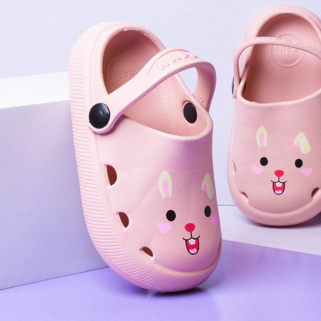 Happy kitty Kids Slippers (Pink) – - Main Image