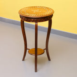 Round Brightwork Living Lounge Coffee Side Table (Shisham) - waseeh.com