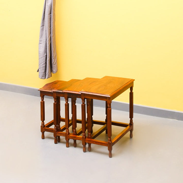 The Golden Edges Living Lounge Organizer Nesting Tables (Set of 4) - waseeh.com