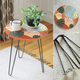 Cactus Leaves Living Lounge Center Side Hairpin Table - waseeh.com