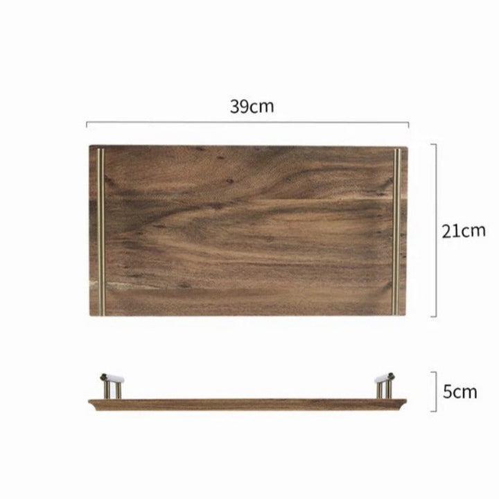 Monticarlo Kitchen Solid Wood Snack Tea Guest Kitchen Serving Tray - waseeh.com