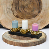 Trio Flower Candle Tray - waseeh.com