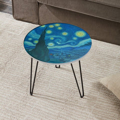 Comic Universe Art Living Lounge Center Coffee Side Hairpin Table - waseeh.com
