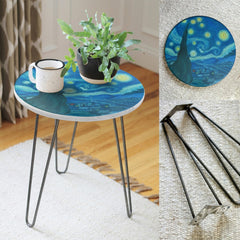 Comic Universe Art Living Lounge Center Coffee Side Hairpin Table - waseeh.com