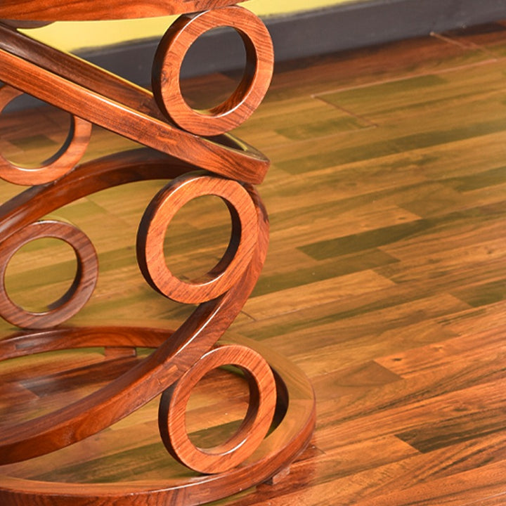 Snaky Maze Living Lounge Drawing Room Decor Table (Shisham) - waseeh.com