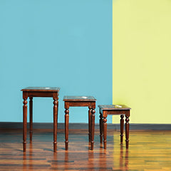 Royal Art Nakshi Living Lounge Nesting Tables (Set of 3) - waseeh.com