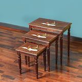 Royal Art Nakshi Living Lounge Nesting Tables (Set of 3) - waseeh.com