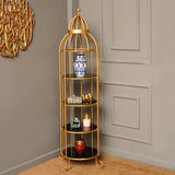 4 Layer Nordic Brass Cage Rack