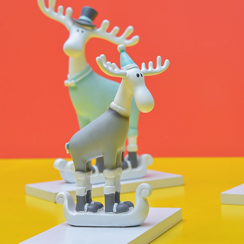 European Resin Deer Decor Sculpture (Set of 3) - waseeh.com