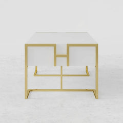 Jocise White Rectangular Living Lounge Bedroom Coffee Center Table - waseeh.com