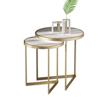 Cellarette Living Dining Room Nesting Coffee Side Table (Set of 2) - waseeh.com
